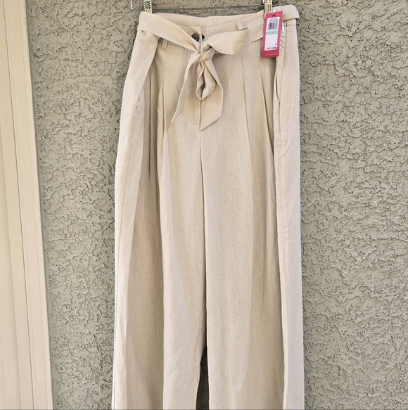 Vince Camuto Pants - Vince Camuto Windswept Wonder Linen Pants Oyster Grey